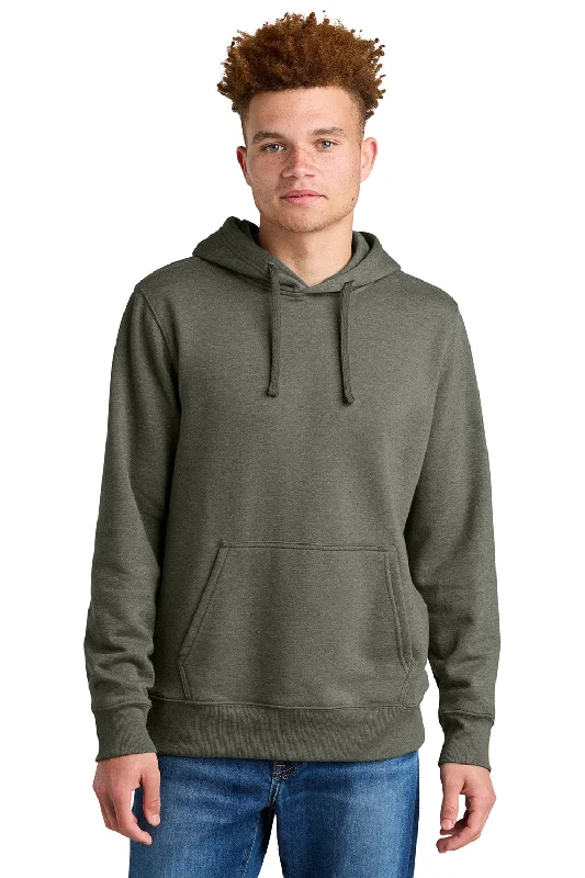 Men's eco-friendly running hoodie-The North Face Mens Hooded Sweatshirt Hoodie w/ Pouch Pocket - Heather New Taupe Green - New