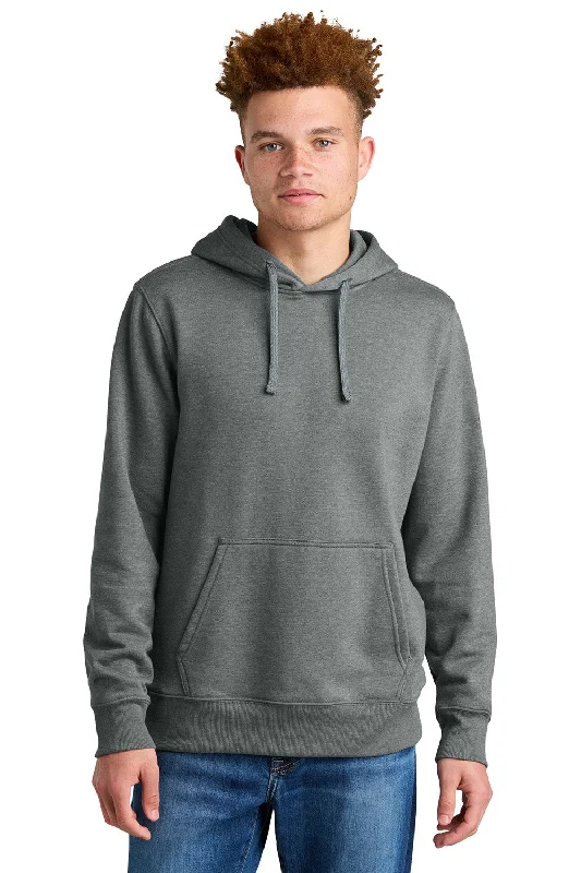 Men's fashionable pullover hoodie-The North Face Mens Hooded Sweatshirt Hoodie w/ Pouch Pocket - Heather Medium Grey - New