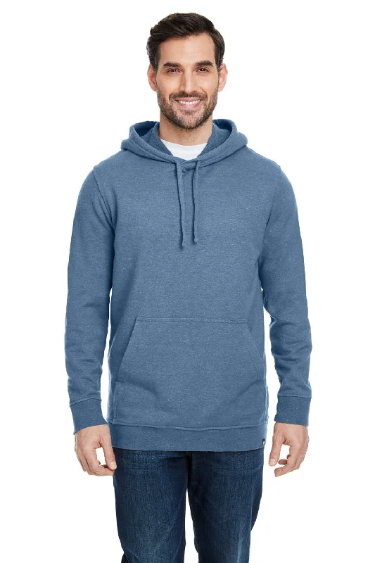 Men's ultra-comfortable casual hoodie-Econscious Mens Hemp Hero Hooded Sweatshirt Hoodie w/ Pouch Pocket - Horizon Blue