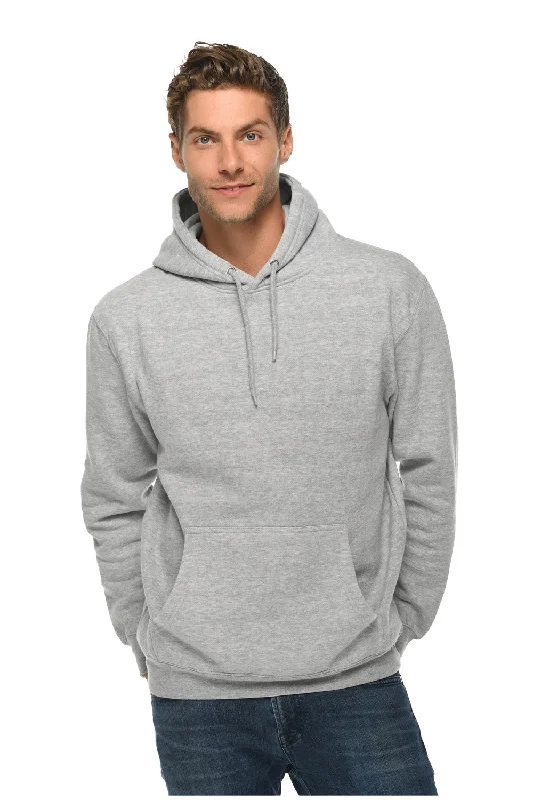 Men's fashionable pullover hoodie-Lane Seven Mens Premium Hooded Sweatshirt Hoodie w/ Pouch Pocket - Heather Grey