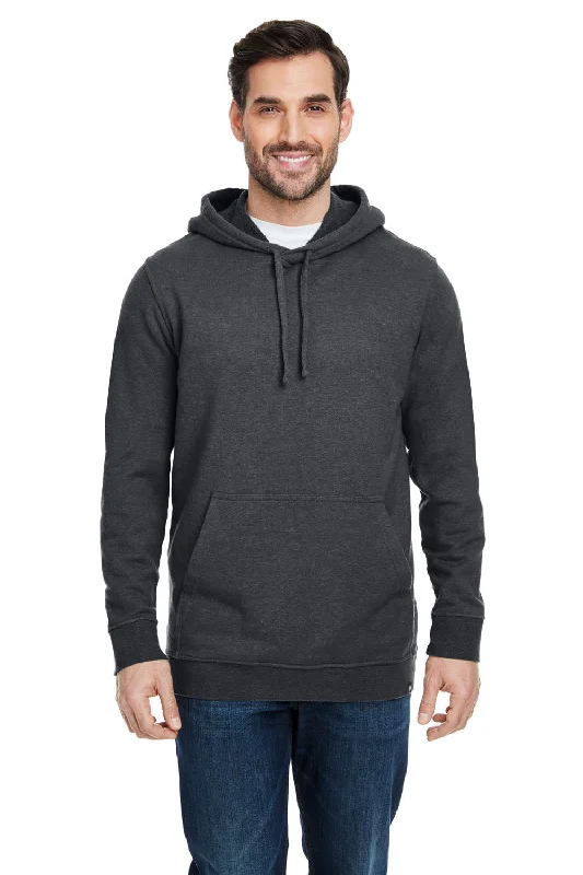 Men's sustainable fleece hoodie-Econscious Mens Hemp Hero Hooded Sweatshirt Hoodie w/ Pouch Pocket - Washed Black