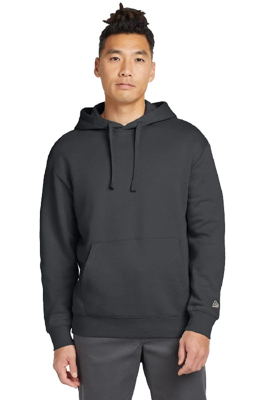 Men's lightweight performance hoodie-New Era Mens Heritage Fleece Hooded Sweatshirt Hoodie w/ Pouch Pocket - Graphite Grey - New