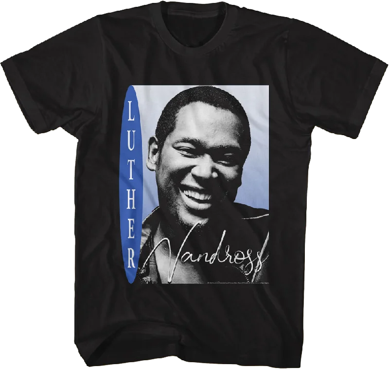 Men's yoga wear t-shirt-Smile Luther Vandross T-Shirt