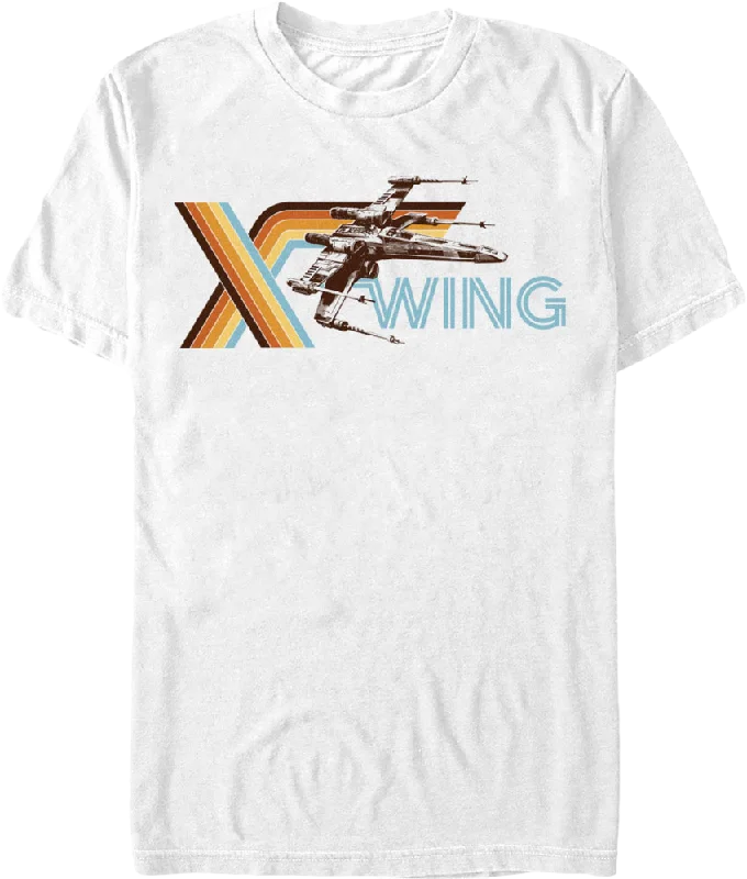 Men's weather-proof t-shirt-X-Wing Retro Flight Star Wars T-Shirt