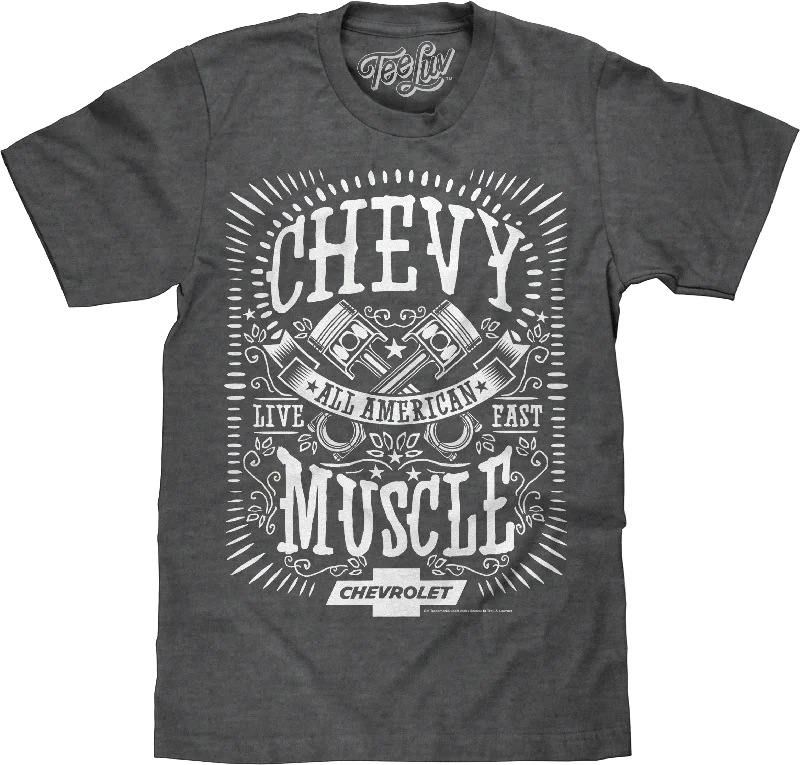 Men's antibacterial t-shirt-All American Muscle Chevrolet T-Shirt