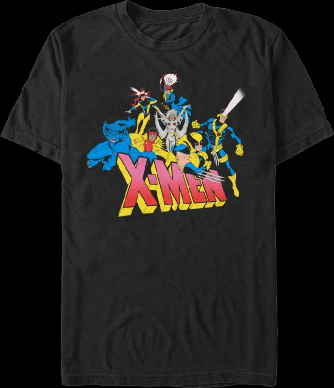 Men's summer casual t-shirt-Group Picture X-Men T-Shirt