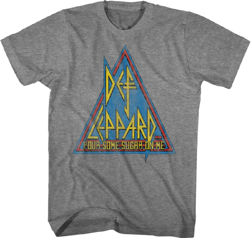 Men's pre-washed t-shirt-Pour Some Sugar On Me Def Leppard T-Shirt