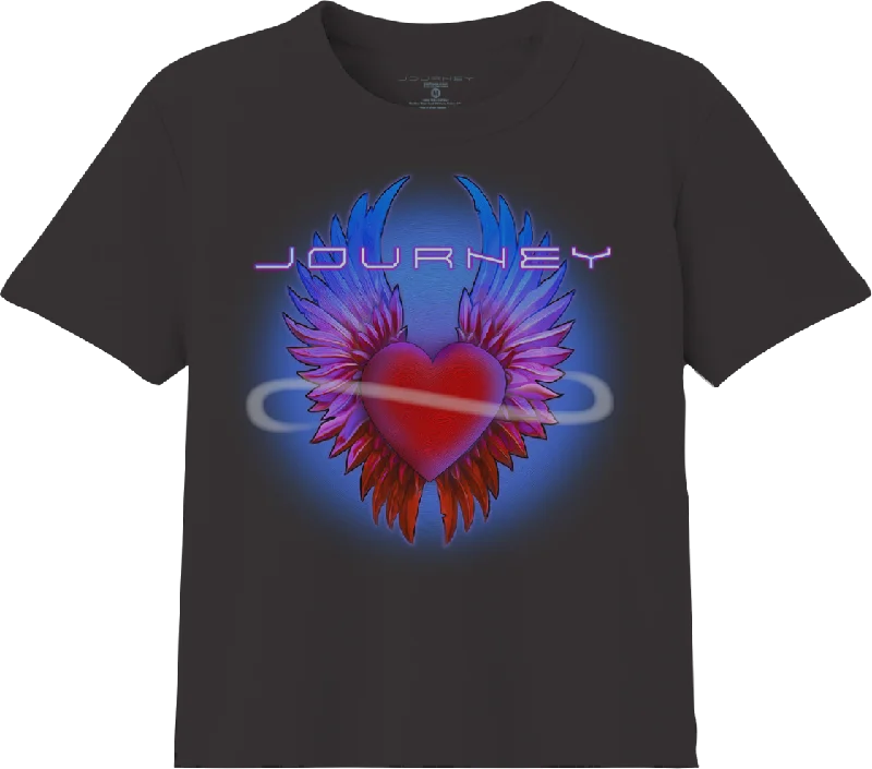 Men's moisture-wicking athletic t-shirt-Winged Heart Journey Crop Top