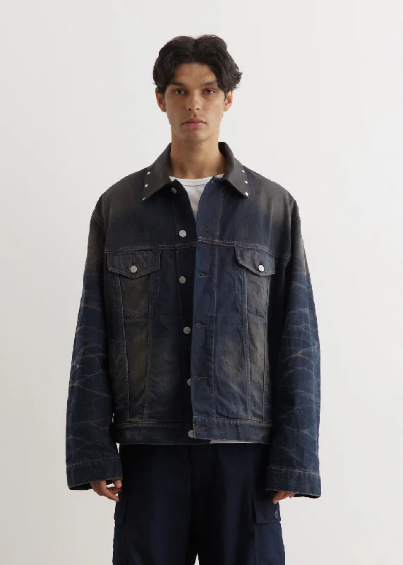 Men's performance bomber jacket-Robert Denim Jacket