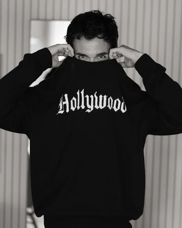 Men's ribbed sweater-Hollywood Authentic The Hollywood Gothic Black