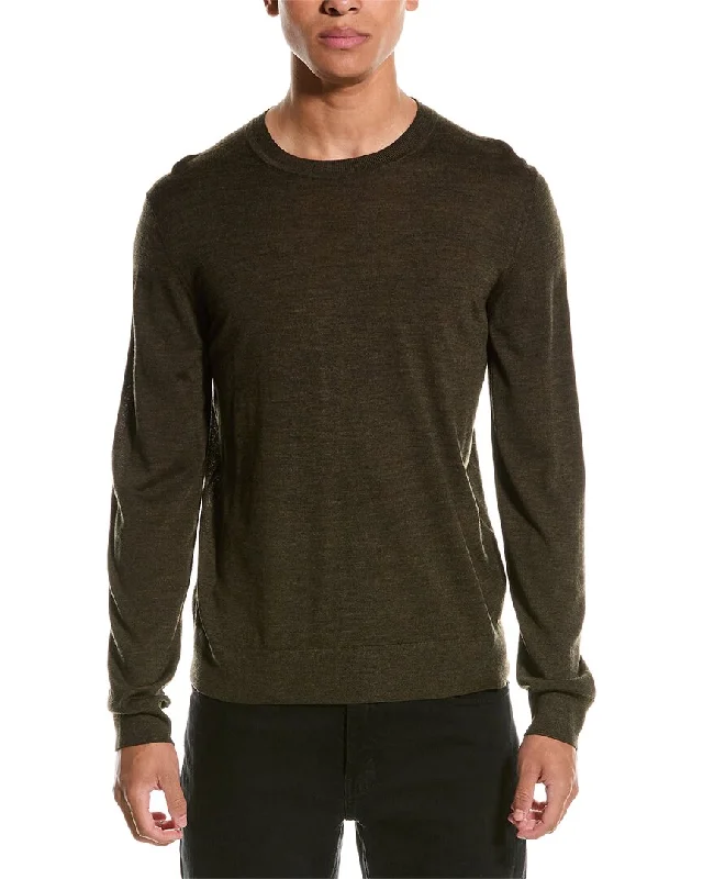 Men's tech-fabric sweatshirt-Theory Regal 2 Wool-Blend Pullover