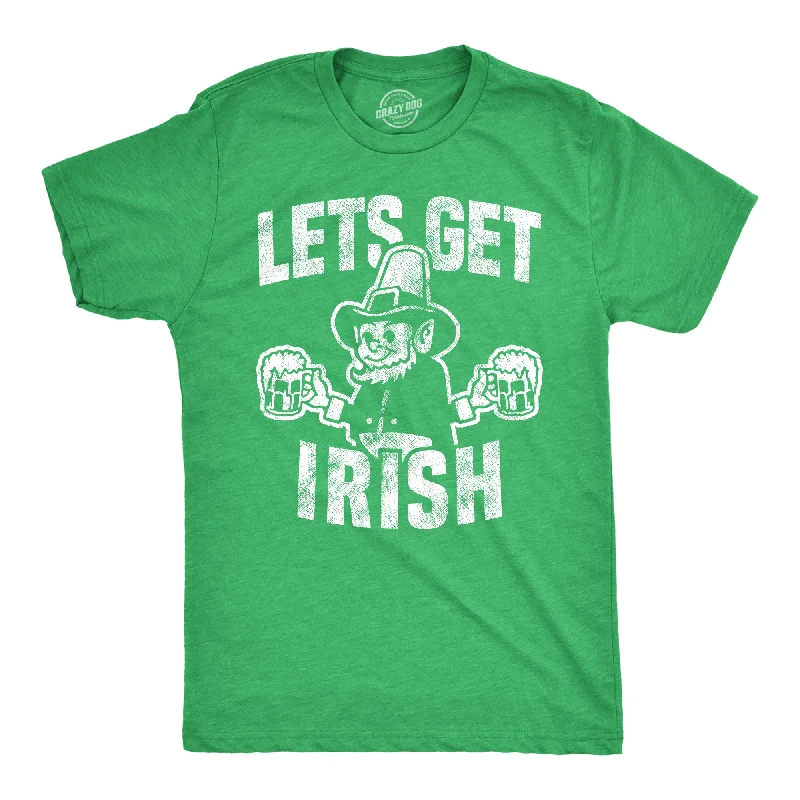 Men's geometric print t-shirt-Let's Get Irish Men's T Shirt