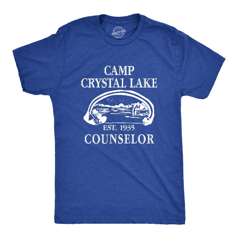 Men's weather-proof t-shirt-Camp Crystal Lake Men's T Shirt