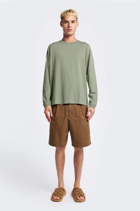 Men's contrast collar t-shirt-Offline L/S T-Shirt Sage Green