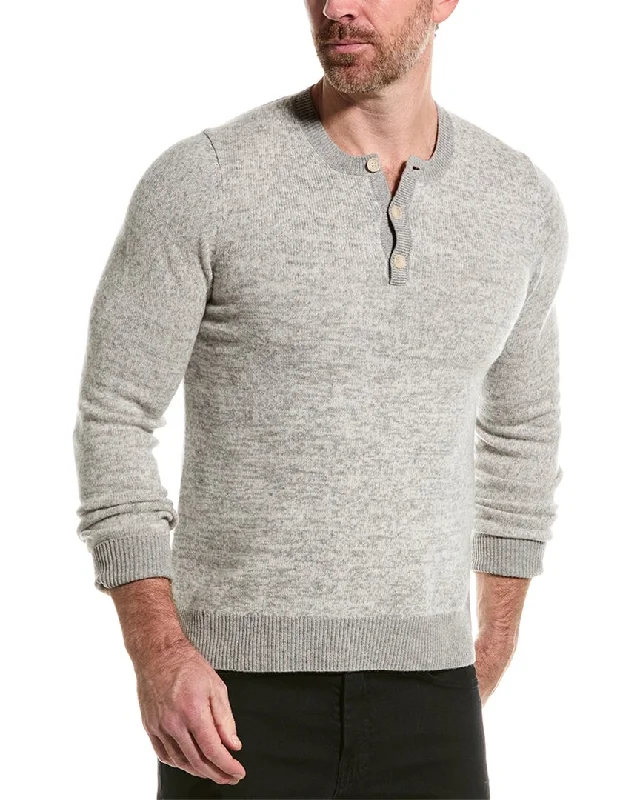 Men's professional sweatshirt-NAADAM Marled Wool & Cashmere-Blend Henley