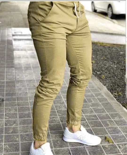 mens thermal pants-Jogger Pants Beige