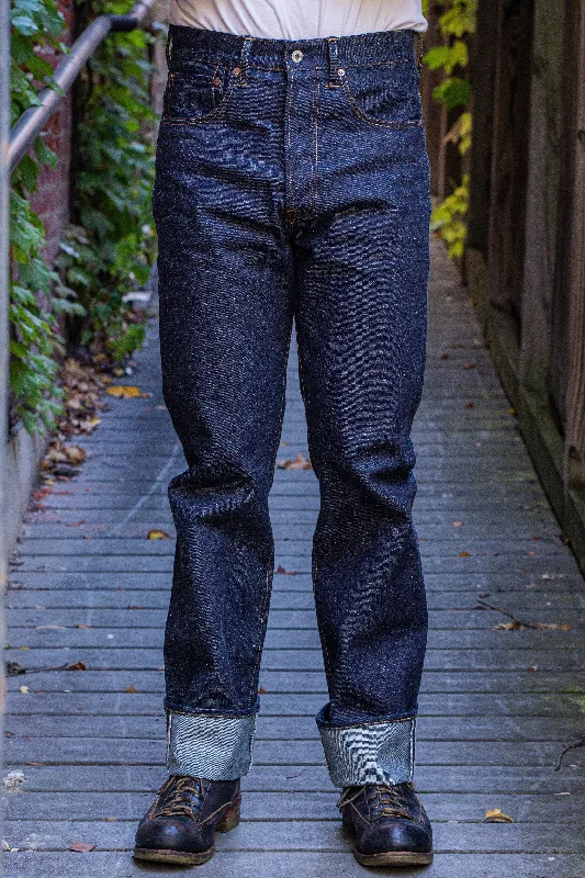 mens linen pants-Indigofera Kain - Kobakama Wolly Denim