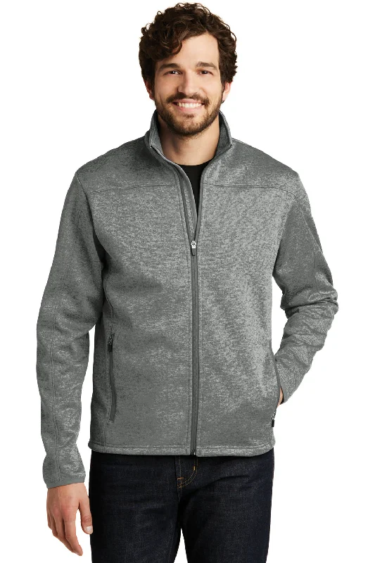 Men's comfortable fleece jacket-Eddie Bauer Mens StormRepel Water Resistant Full Zip Jacket - Heather Grey - Closeout