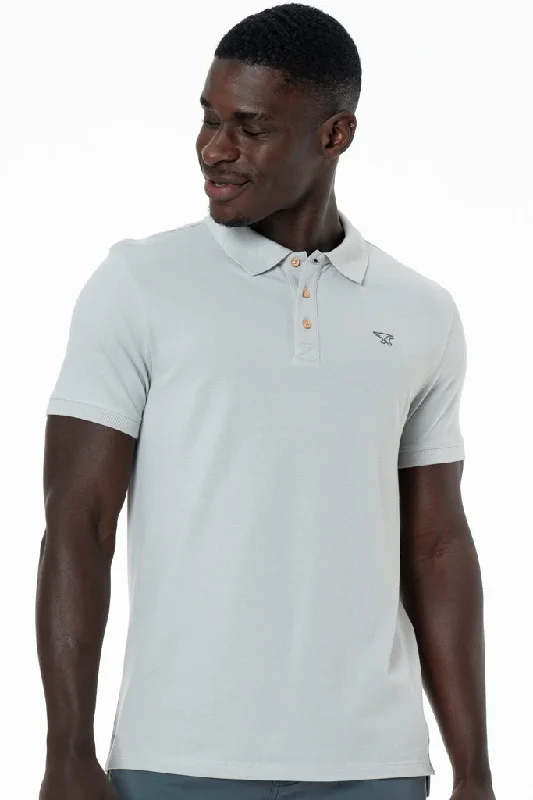 Men's bold stripe t-shirt-Golfer _ 140612 _ Light Grey