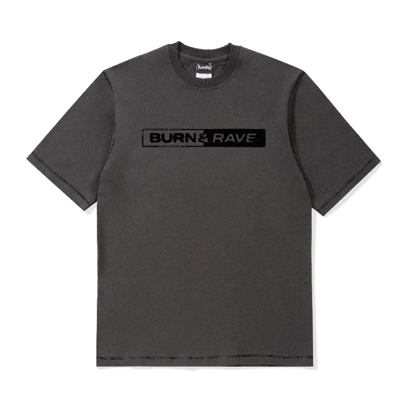 Men's casual comfort t-shirt-Burn & Rave T-shirt - Charcoal