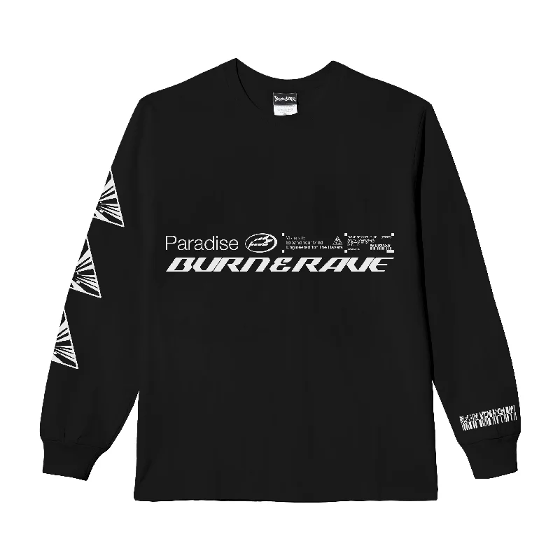 Men's pre-washed t-shirt-Break LS T-shirt - Black