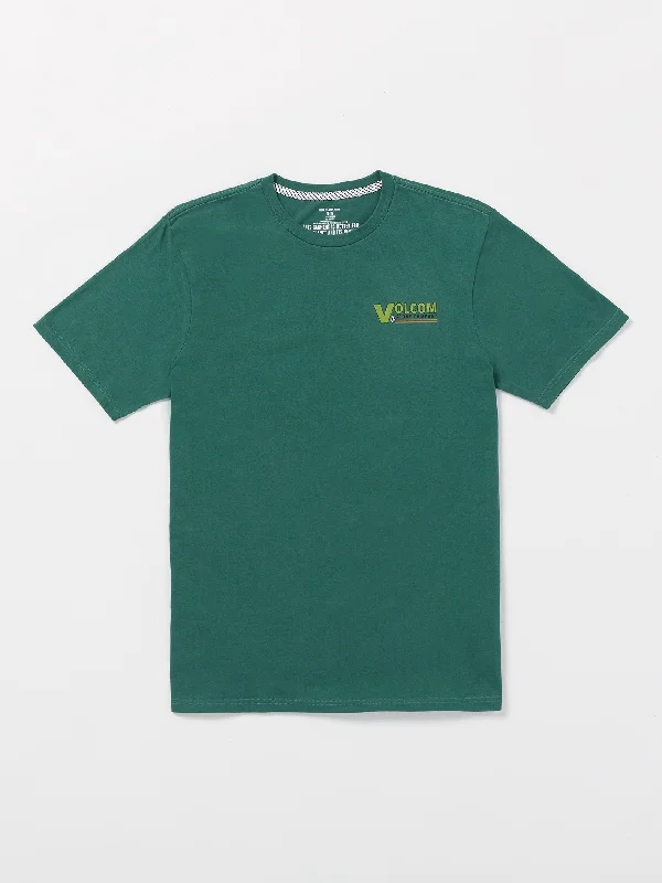 Men's contrast collar t-shirt-Veagle Short Sleeve Tee - Ranger Green