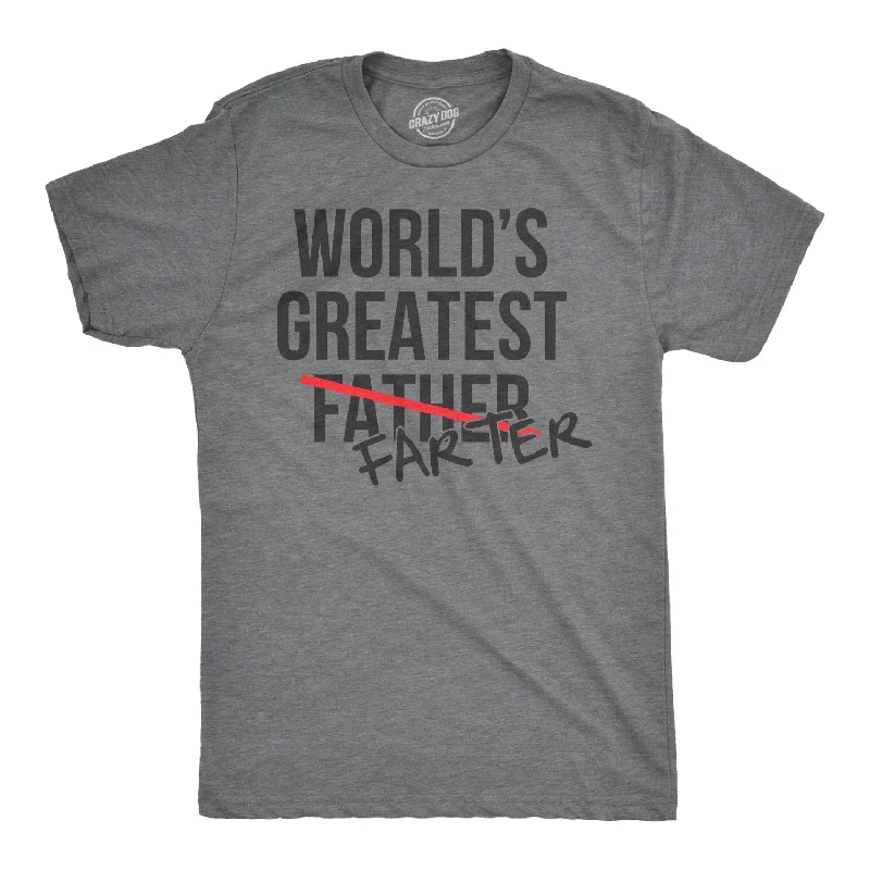 Men's geometric print t-shirt-World's Greatest Farter Father Men's T Shirt