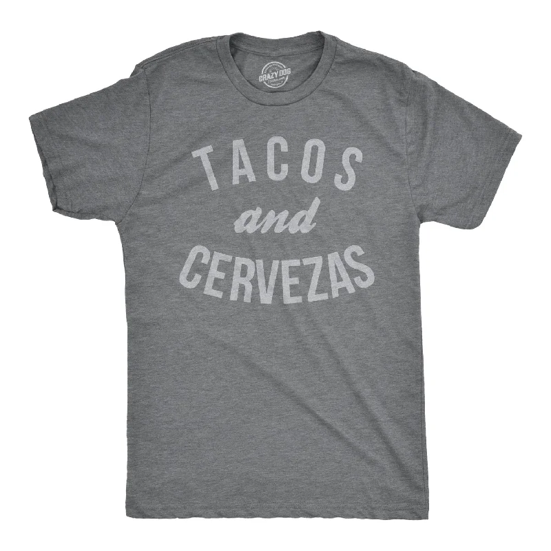 Men's quick-dry casual t-shirt-Tacos and Cervezas Men's T Shirt