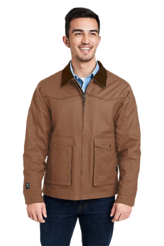 Men's ultra-light utility coat-Dri Duck Mens Yellowstone Dri Flex Water Resistant Canvas Full Zip Jacket - Field Khaki