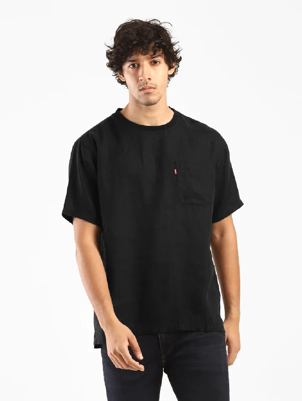 Men's summer casual t-shirt-Men's Solid Oversized T-shirt