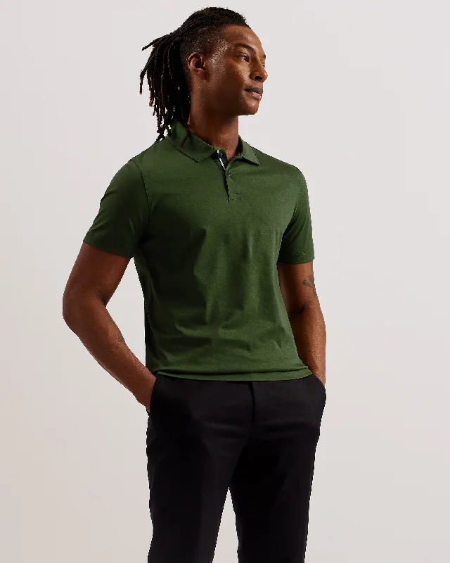 Men's cooling travel polo shirt-Zeiter Short Sleeve Slim Fit Polo Shirt Green