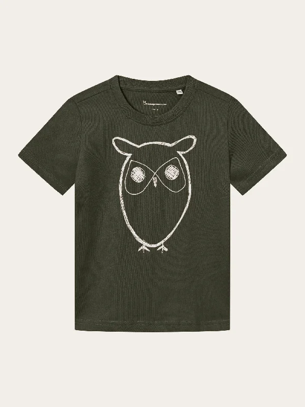 Men's versatile casual t-shirt-Owl t-shirt - Forrest Night