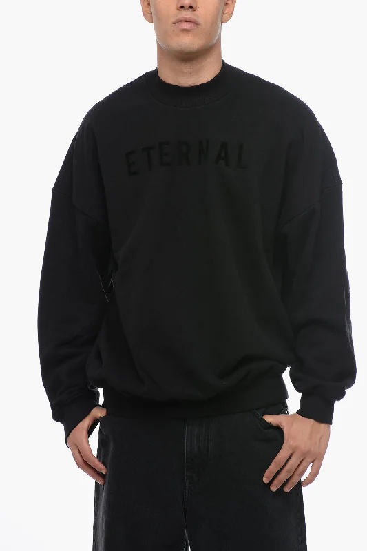 Men's button cardigan-Fear Of God Solid Color ETERNAL Crew-neck Sweater