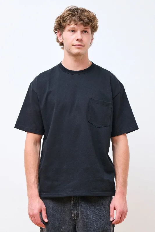 Men's yoga wear t-shirt-T-Shirt With Pocket Black