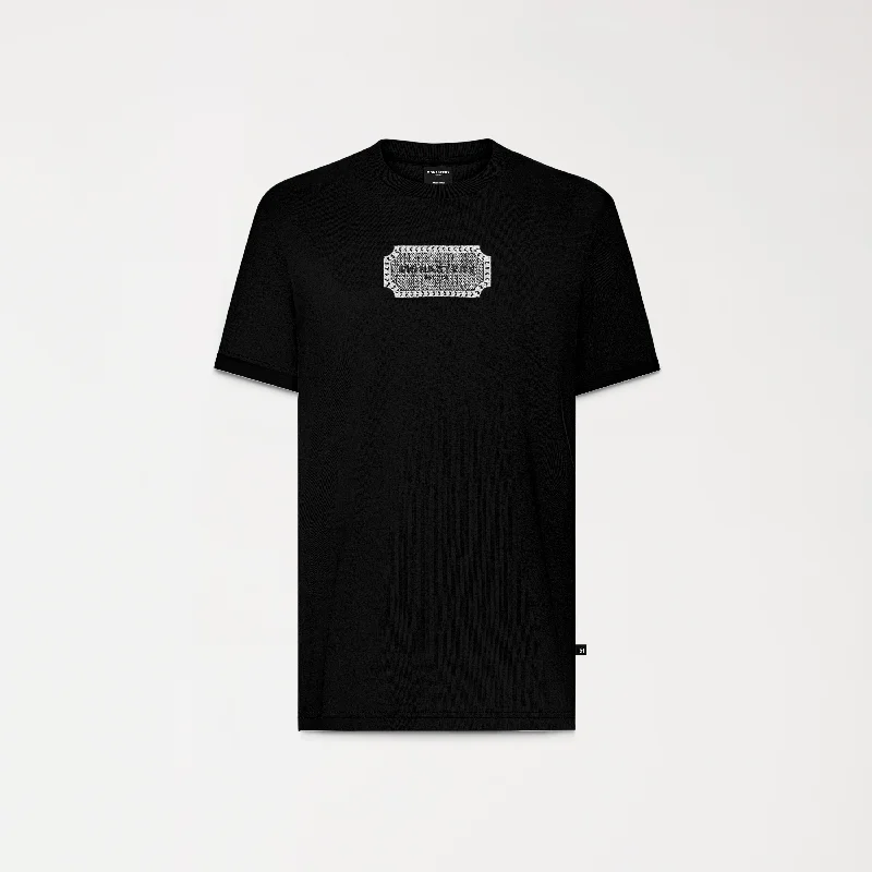 Men's sporty casual t-shirt-WALLER T-SHIRT BLACK