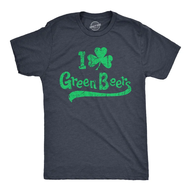 Men's weather-proof t-shirt-I Clover Green Beers Men's T Shirt