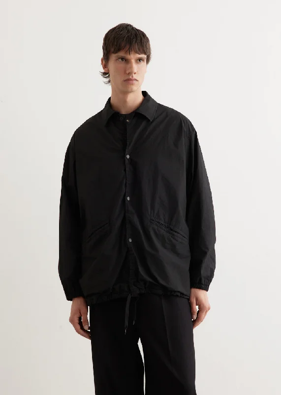 Men's sporty pea coat-Cotton Nylon Coach Jacket