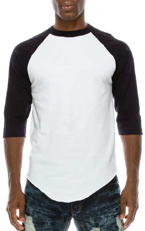 Men's casual comfort t-shirt-Raglan Sleeve Baseball T-shirt