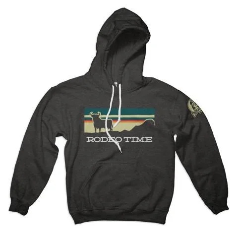 Men's lightweight sports hoodie-Dale Brisby- Sunset Rodeo Time Hoodie