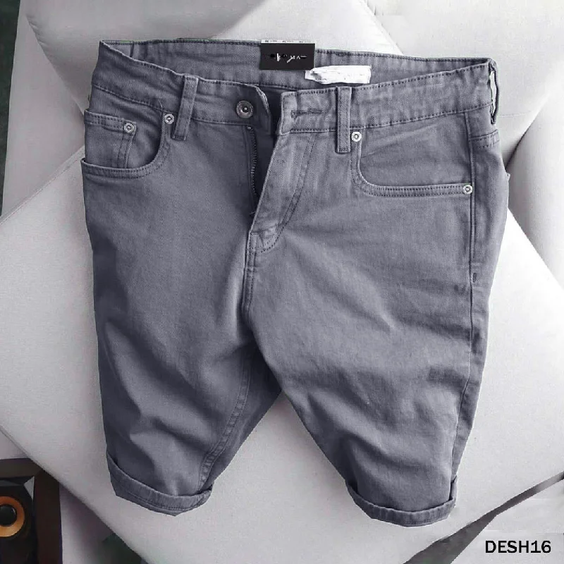 Men's ultra-light casual shorts-Denim Shorts - Light Grey