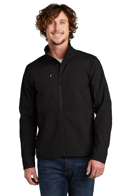 Men's organic linen jacket-The North Face Mens Castle Rock Wind & Water Resistant Full Zip Jacket - Black - Closeout