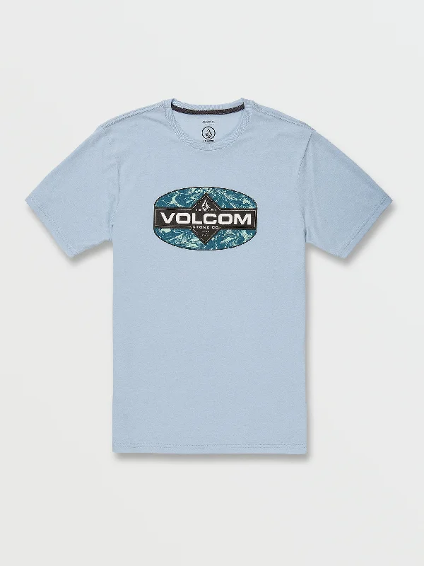 Men's sporty casual t-shirt-Refilled Short Sleeve Tee - Cali Blue Heather