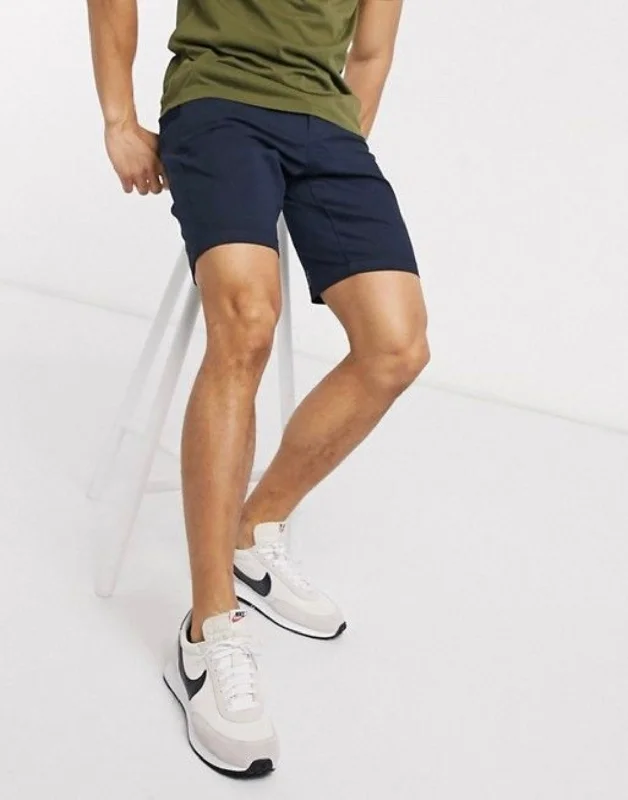 Men's wrinkle-free beach shorts-Denim Shorts Blue - 478