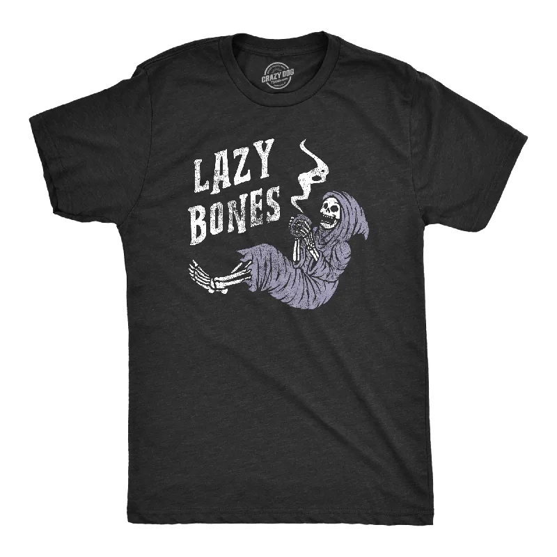 Men's artistic print t-shirt-Lazy Bones Men's T Shirt