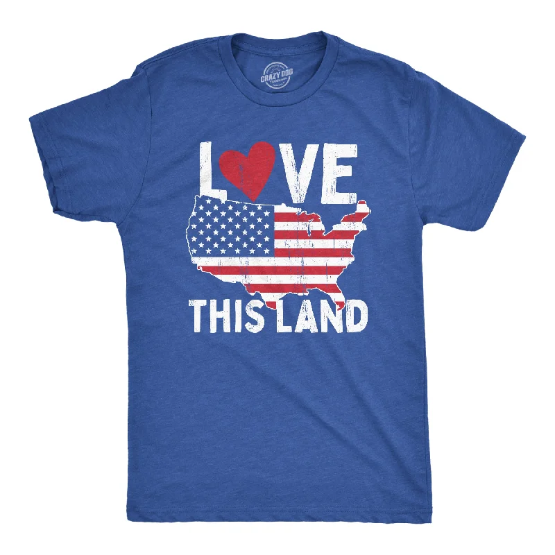 Men's eco-blend t-shirt-Love This Land Men's T Shirt