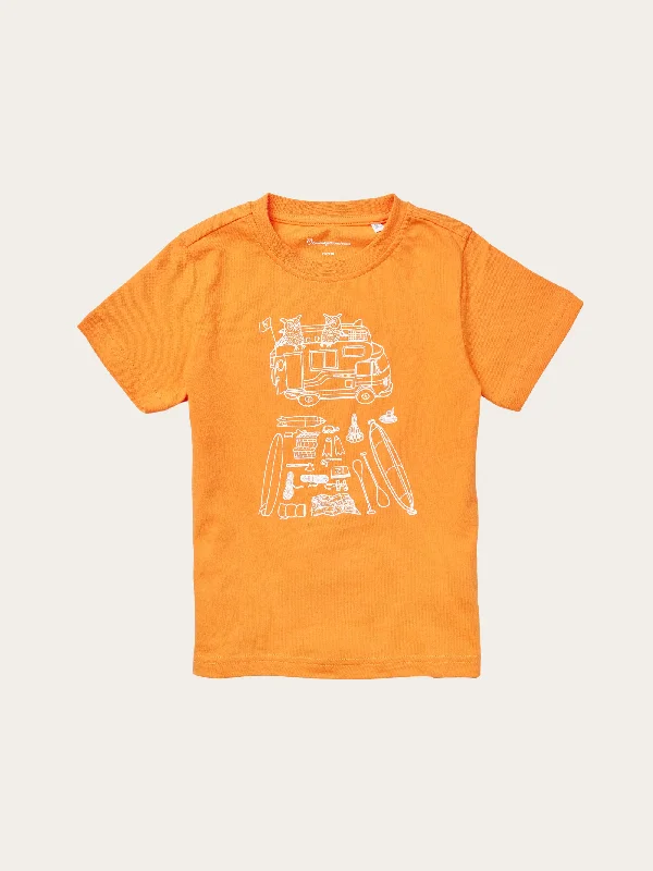 Men's beachwear t-shirt-Road trip printed t-shirt - Russet orange