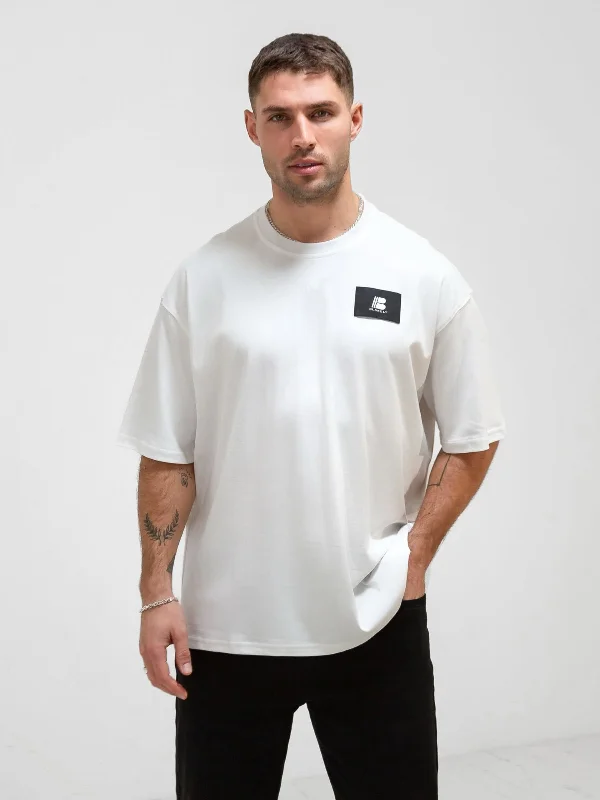 Men's workout fit t-shirt-Apex Label Relaxed T-Shirt - White