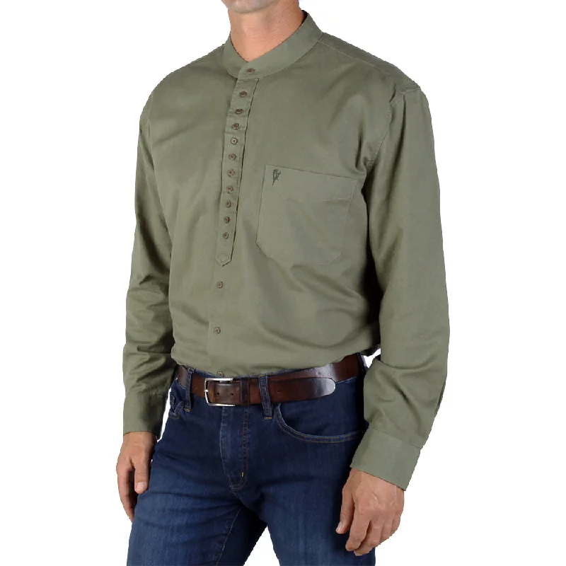 Men's adventure-ready gym shirt-Celtic Ranchwear Collarless Grandfather Shirts