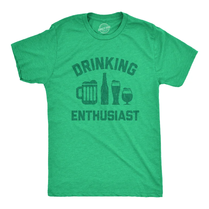 Men's fitted casual t-shirt-Drinking Enthusiast Men's T Shirt