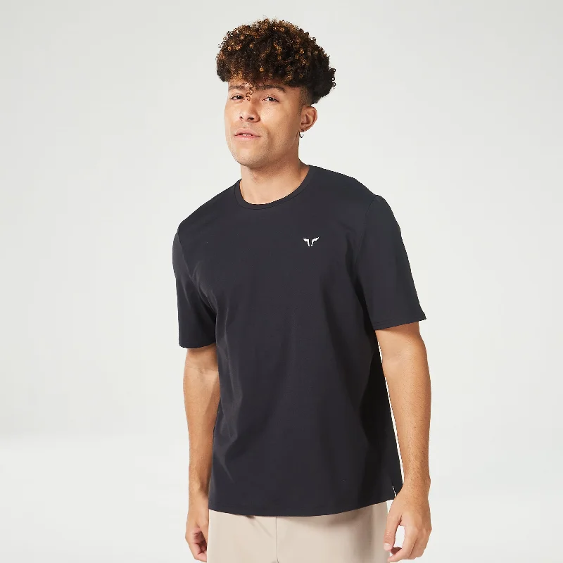 Men's pre-washed t-shirt-Essential Gym Tee - Black